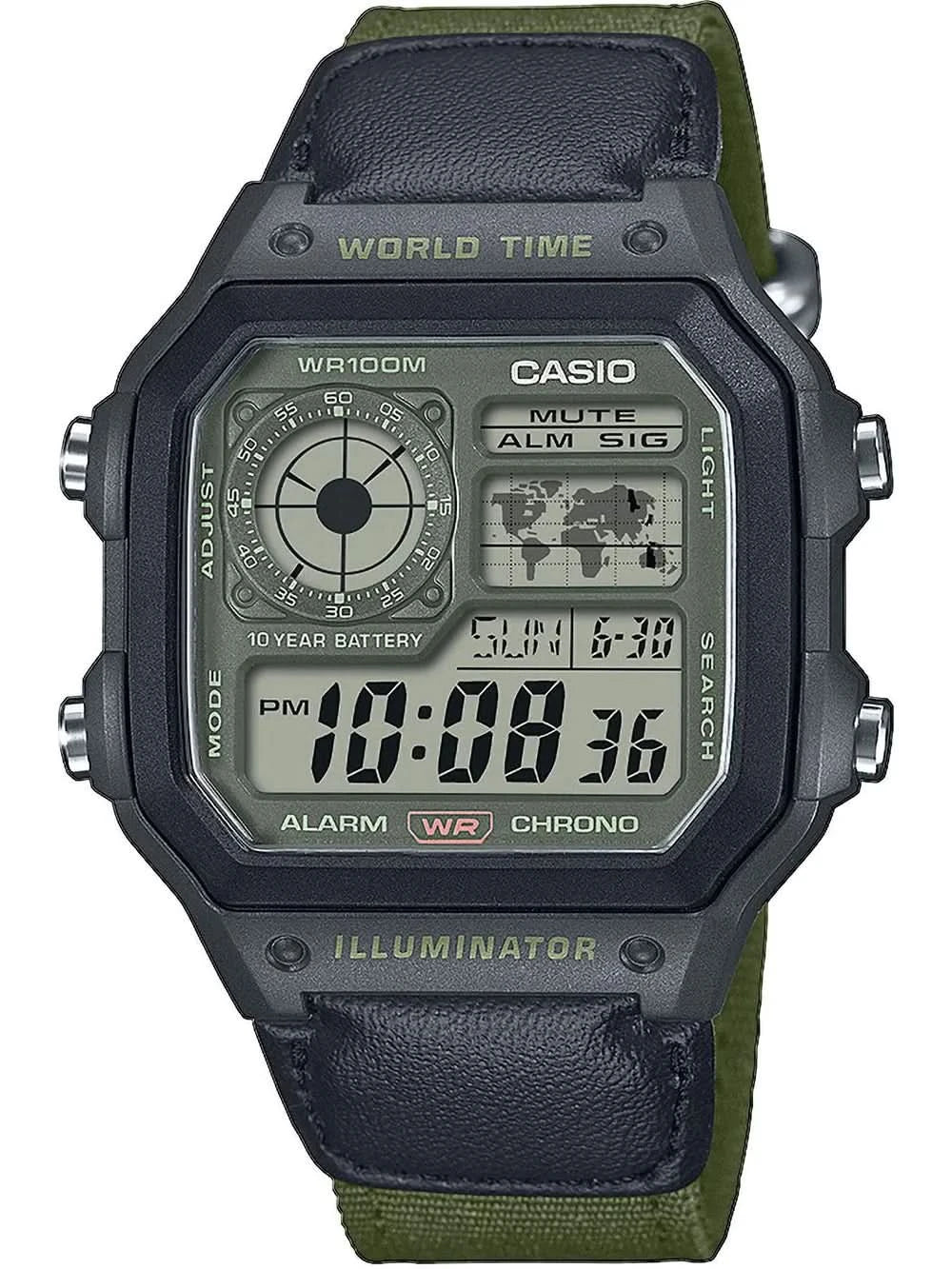 Casio AE-1200WHUB-3AVEF Men's Watch • Iconic Retro Design • 10-Year Battery