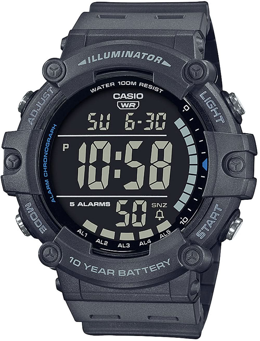 Casio Collection AE-1500WH-8BVEF Men's Watch • 10-Year Battery • 10 Bar Water Resistant