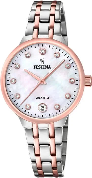 Festina Mademoiselle F20721/1 Women's Watch • Mother-of-Pearl Dial • Bicolor Design