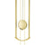 Wanduhr mit Messingrahmen und rundem Pendelknopf