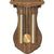 Holz-Wanduhr mit römischem Zifferblatt, Pendelketten und zwei Messing-Pendelstäben
