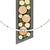 Wall clock with moss and wood slices, white aluminum ring, and hands