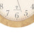 Wall clock with Roman numerals, beige wood look, and clock hands; radio-controlled logo visible