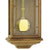 Wanduhr aus Eichenholz mit rundem Pendelgewicht und goldenen Zierstäben
