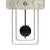 AMS Design W7503 Wall Clock • Concrete Look • Quartz Pendulum Movement