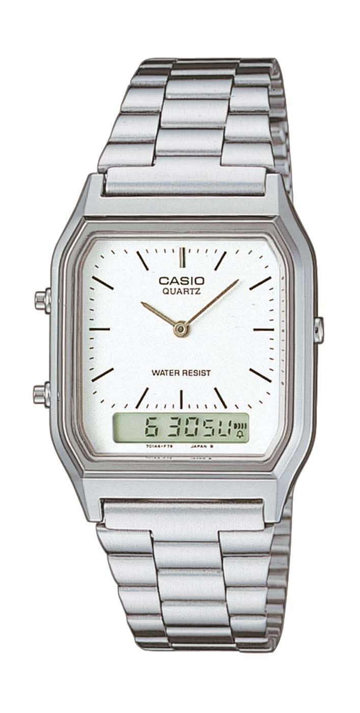 Casio Vintage AQ-230A-1DMQYES Watch • Iconic retro design • Dual Time