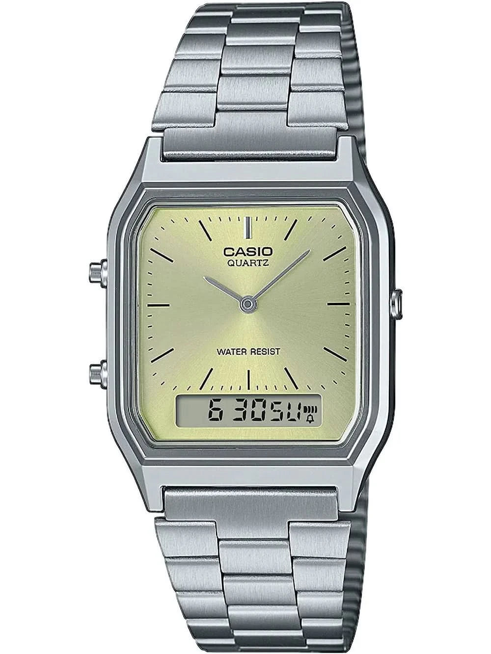 Casio Vintage AQ-230A-9AMQYES Watch • Retro Look • Dual Time