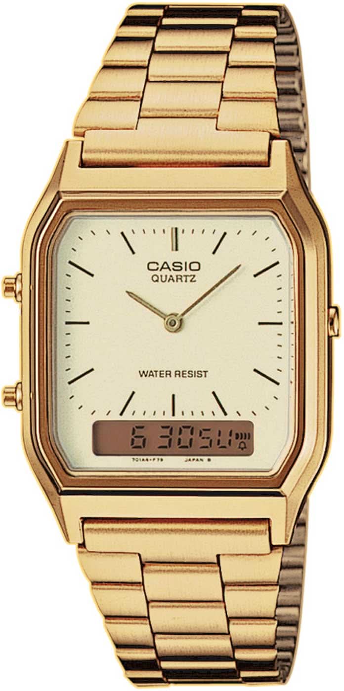 Casio Vintage AQ-230GA-9DMQYES Watch • Iconic retro design • Dual time display