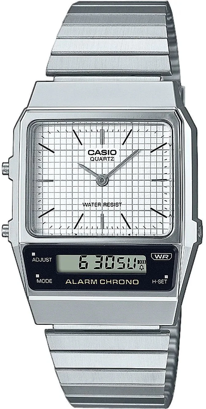 Casio Vintage AQ-800E-7AEF Watch • Iconic Retro Design • Dual Time Display