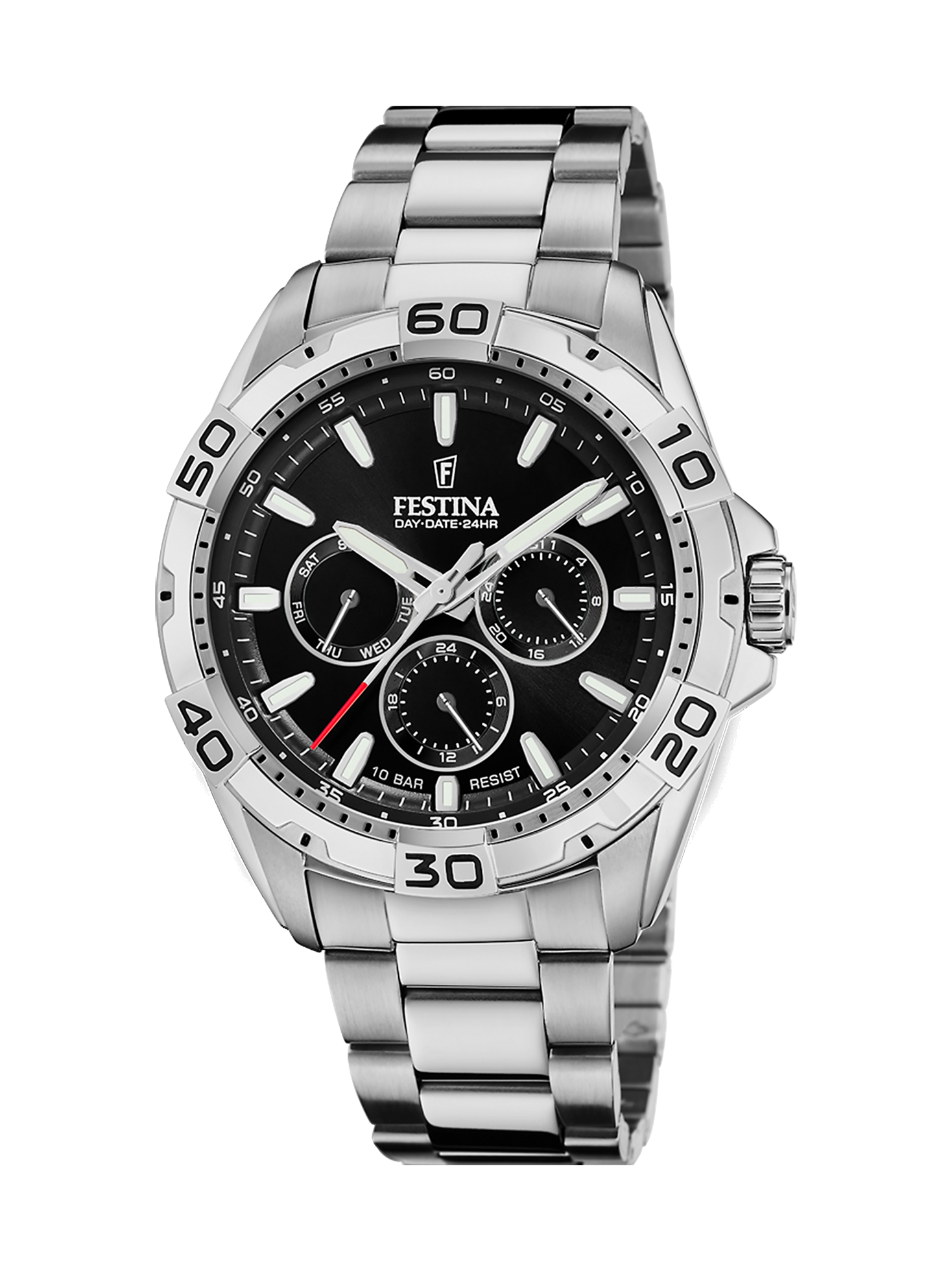 Festina Multifunction F20623/5 Men's Watch • Stainless Steel • 10 ATM