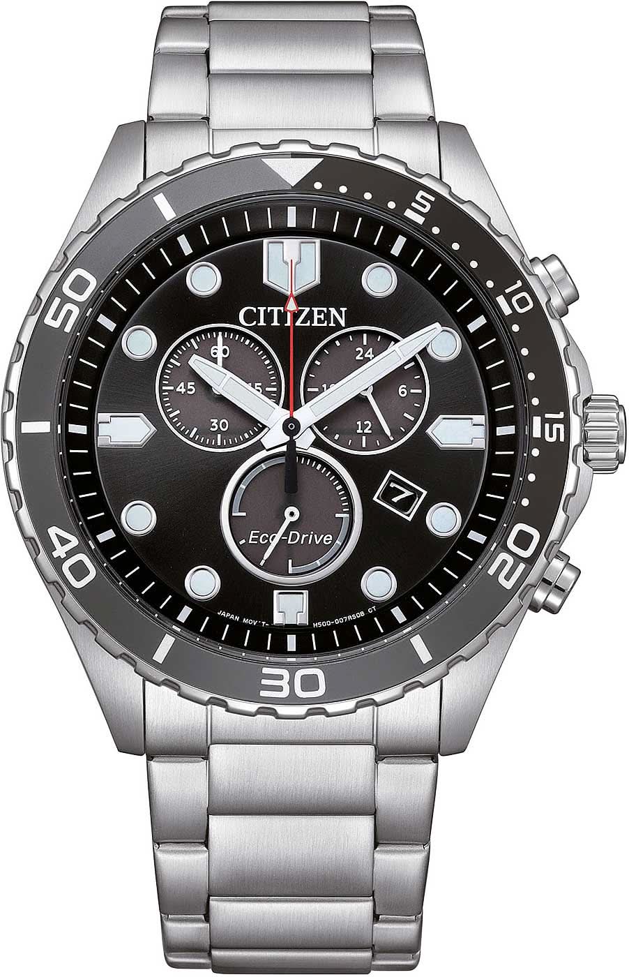 Citizen Sport AT2568-82E Men's Watch • Eco-Drive Solar • Chronograph
