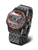 Herrenarmbanduhr mit schwarzem Metallband, schwarzem Gehäuse und grauem Zifferblatt