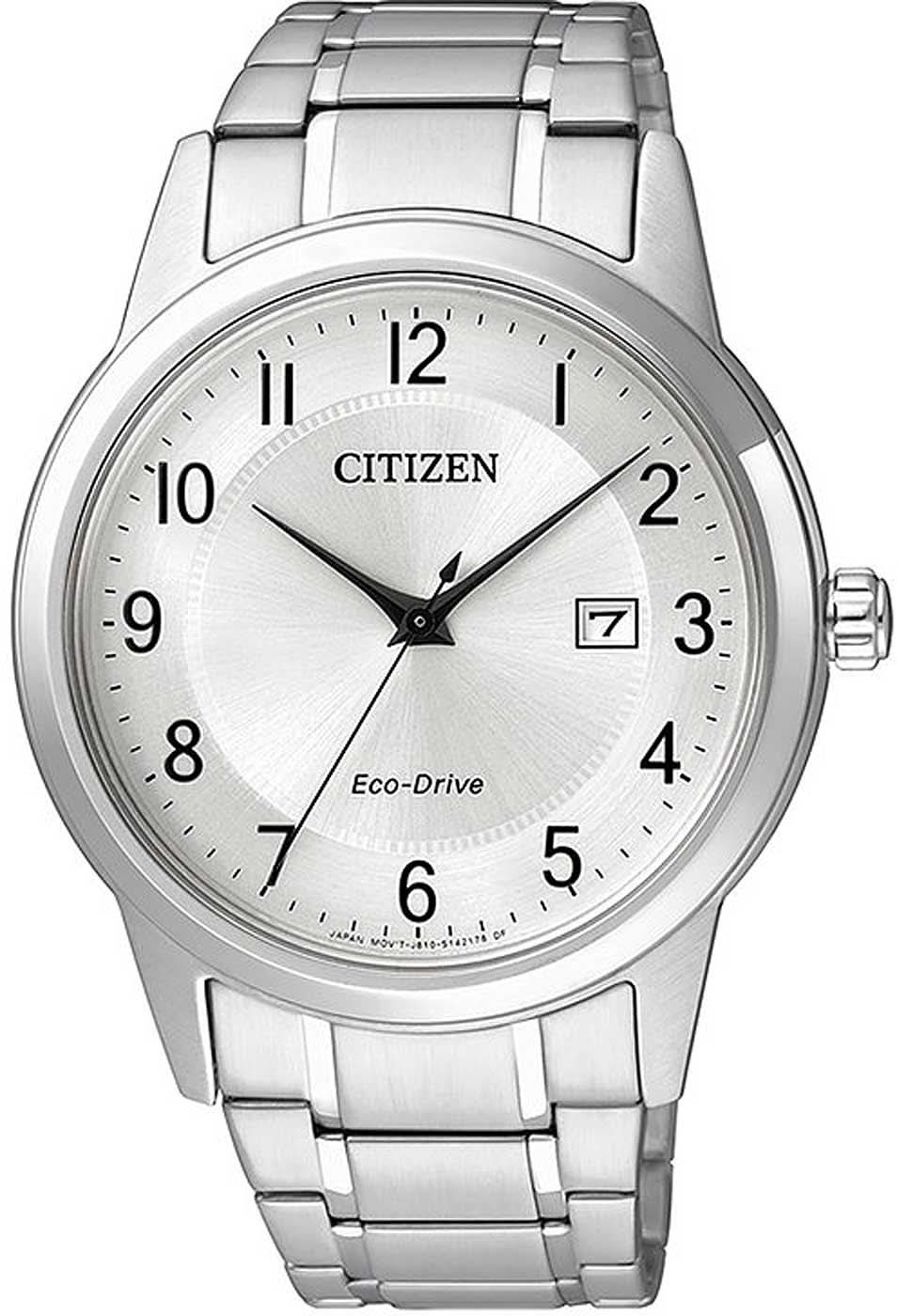 Citizen AW1231-58B Men's Watch • Eco-Drive Light Powered • Classic Stainless Steel Design