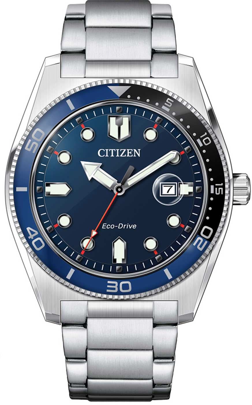 Citizen Eco-Drive AW1761-89L Men's Watch • Environmentally Friendly Solar Drive • 10 Bar Water Resistant