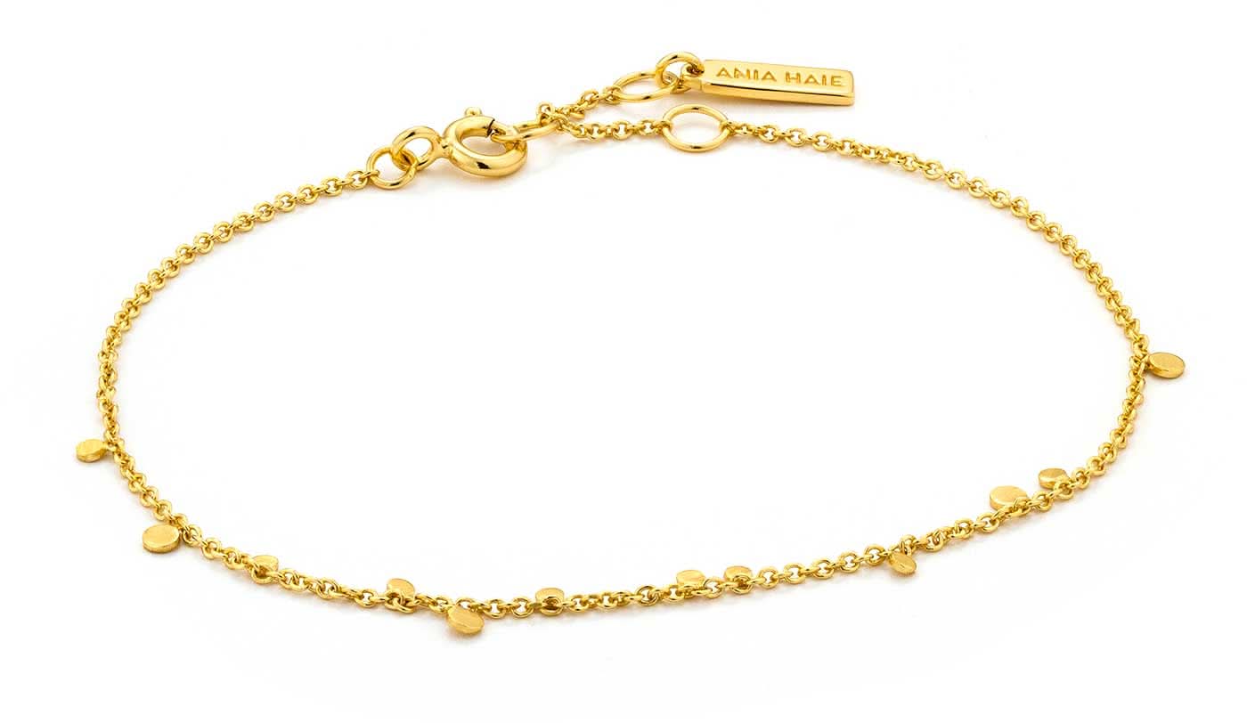 ANIA HAIE B005-02G Bracelet with Small Disc Charms
