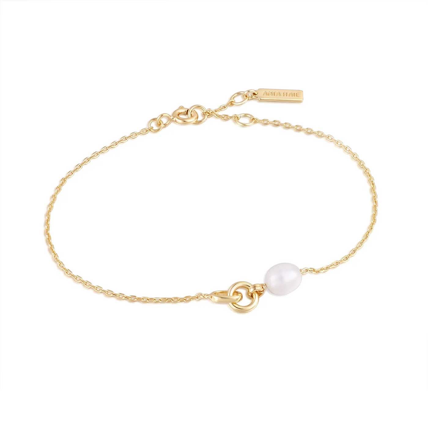 ANIA HAIE B043-01G Bracelet with Pearl Pendant