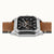 Herrenarmbanduhr Ingersoll Ollie: Geöffnetes Skelettwerk sichtbar, braunes Lederarmband