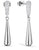 Arctic Pavé Earrings, Polished Silver, Sparkling Zirconia, Stainless Steel Jewelry - Bering Model: 754-17-05