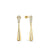 Stud Earrings - Arctic Pave Gold Zirconia - BERING Model: 754-27-05