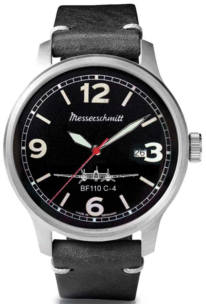 Messerschmitt BF110 BF110-ALU-L Men's Watch • Pilot Design • Made in Germany