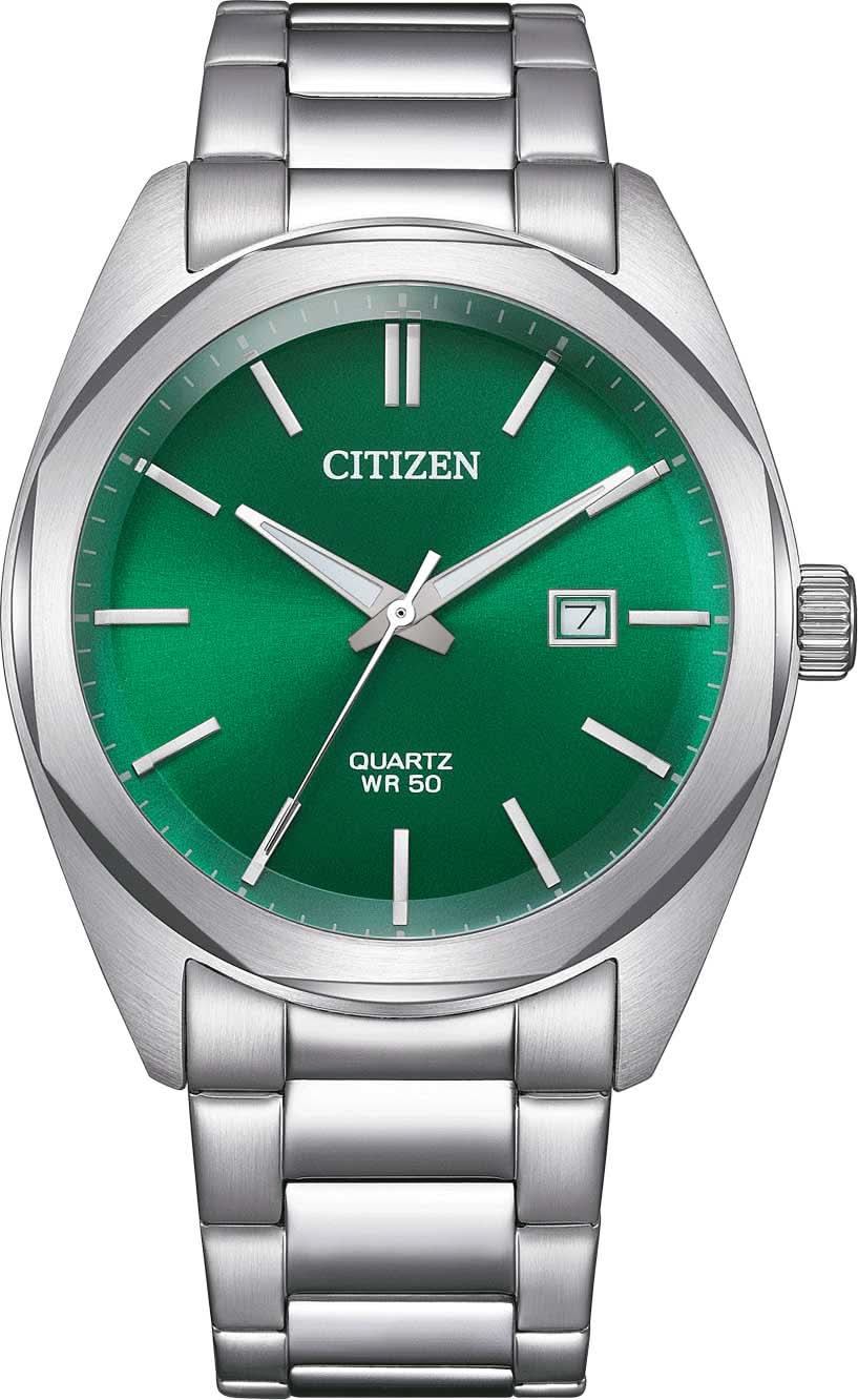 Citizen BI5110-54X Men's Watch • Green Dial • Stainless Steel