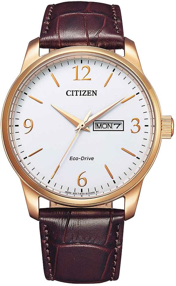 Citizen BM8553-16AC Men's Watch • Eco-Drive Light Powered • Leather Strap