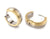 Boccia Titanium 0539-02 Hoop Earrings Bicolour • Pure Titanium with 18ct Yellow Gold • Satin-Matte and High-Gloss Polished