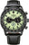 Citizen CA4505-21X Men's Watch • Eco-Drive Solar Powered • Green Dial & Leather Strap