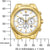 Citizen CA4592-85A Men's Watch • Eco-Drive Solar Powered • Gold-Plated Chronograph