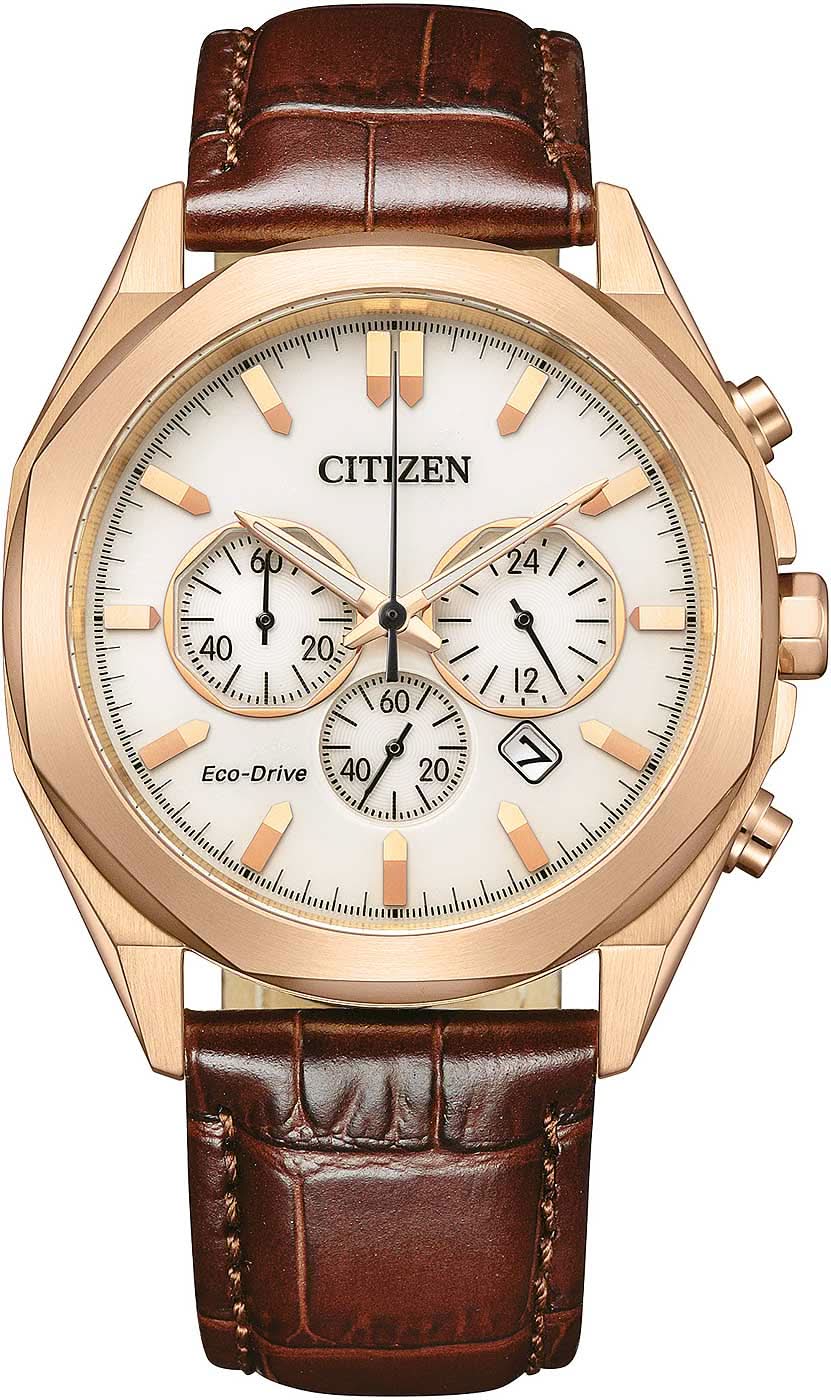 Citizen CA4593-15A Men's Watch • Eco-Drive Solar • Leather Strap