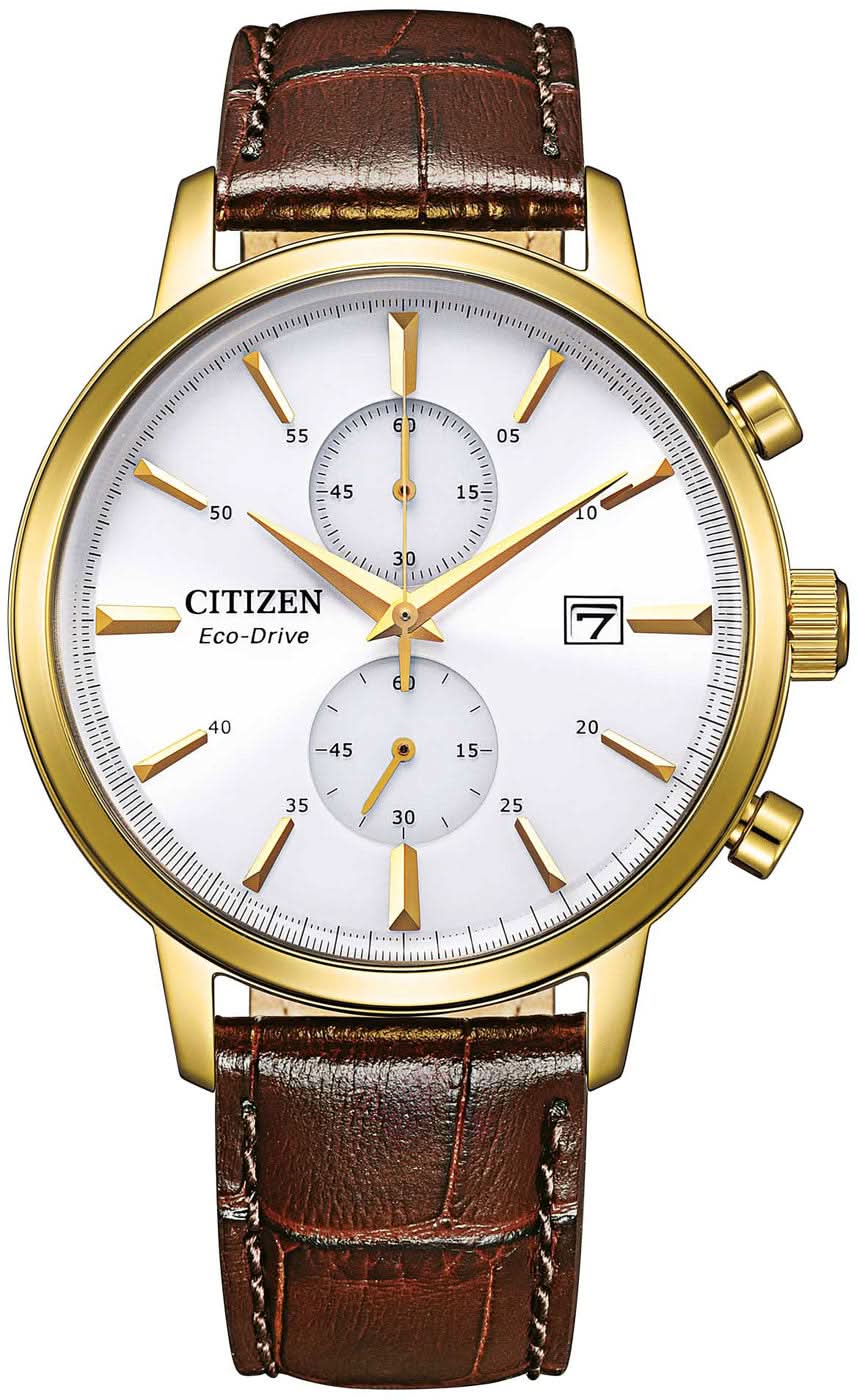 Citizen CA7062-15A Men's Watch • Eco-Drive Light Powered • Gold Finish