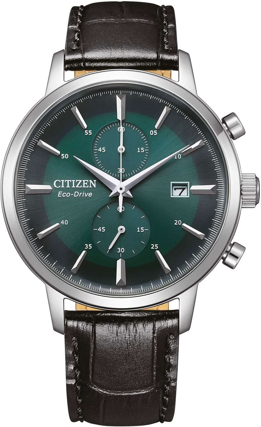 Citizen CA7069-24X Men's Watch • Eco-Drive Solar Powered • Dark Green Dial
