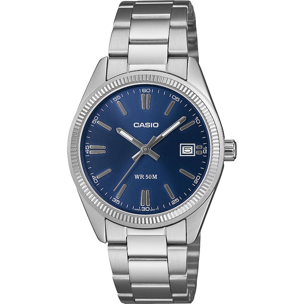 Casio Timeless UTP-1302PD-2A1VEF Armbanduhr Blau • Datumsanzeige • Mineralglas
