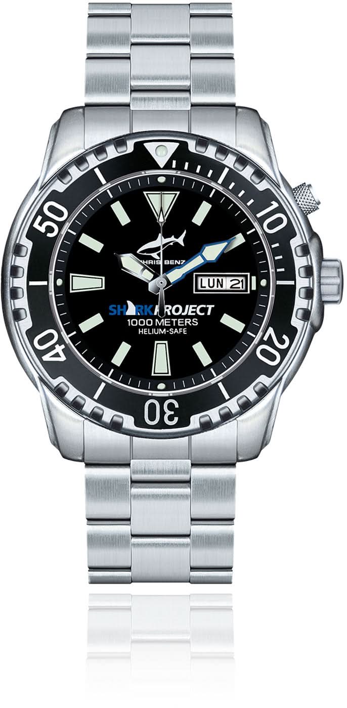 Chris Benz Deep 1000M CB-1000-SP-MB Men's Watch • 1000m • Sharkproject