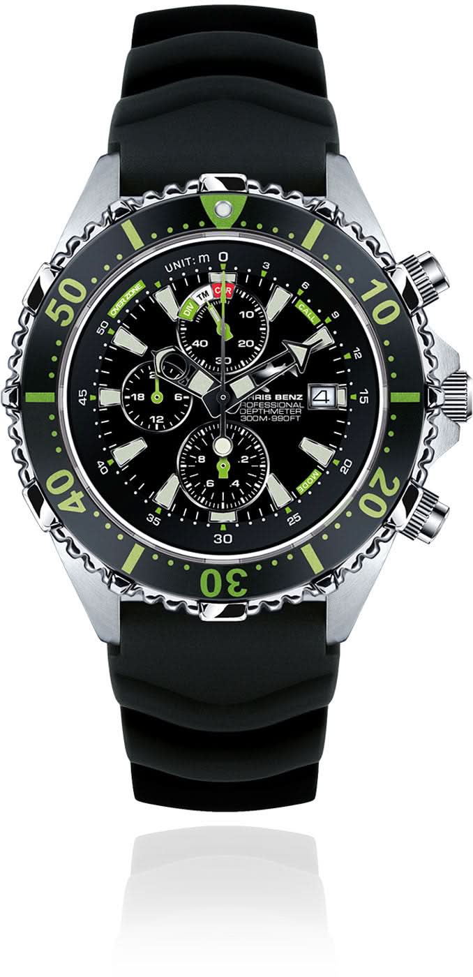 Chris Benz Depthmeter CB-C300-G-KBS Men's Watch • 300m • Sapphire