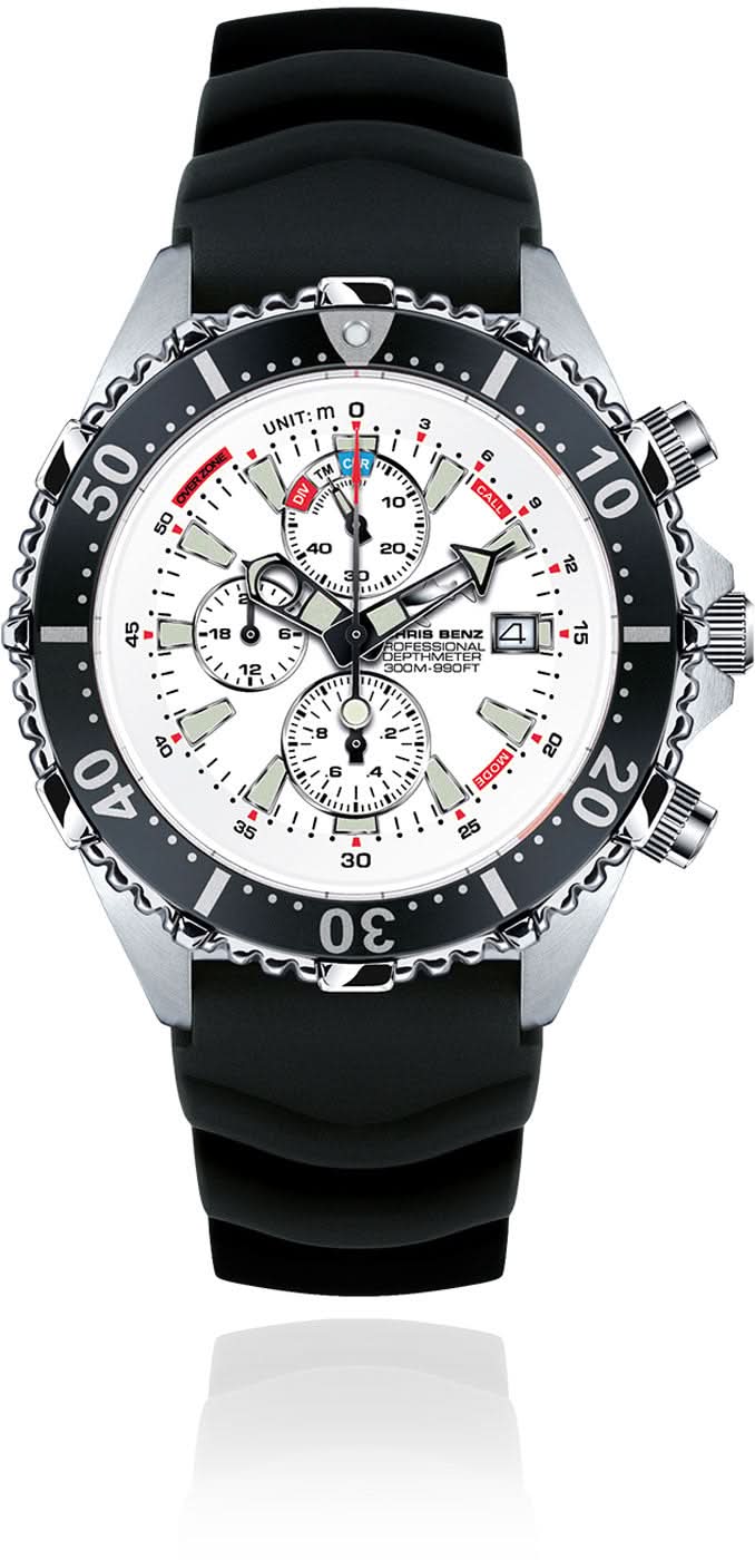 Chris Benz CB-C300-W-KBS Depthmeter Watch • 300m • Sapphire Crystal