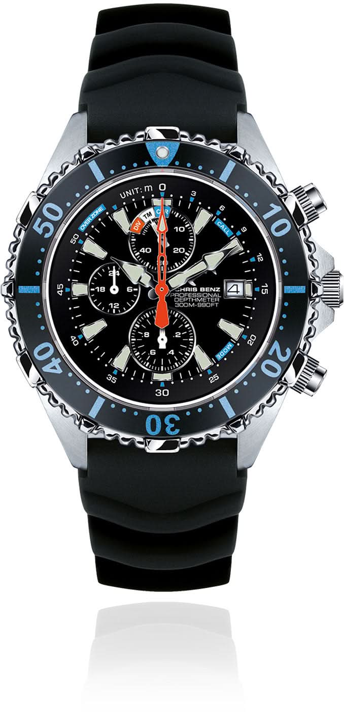 Chris Benz Depthmeter 300M CB-C300X-LB-KBS Men's Watch • Sapphire • 300m