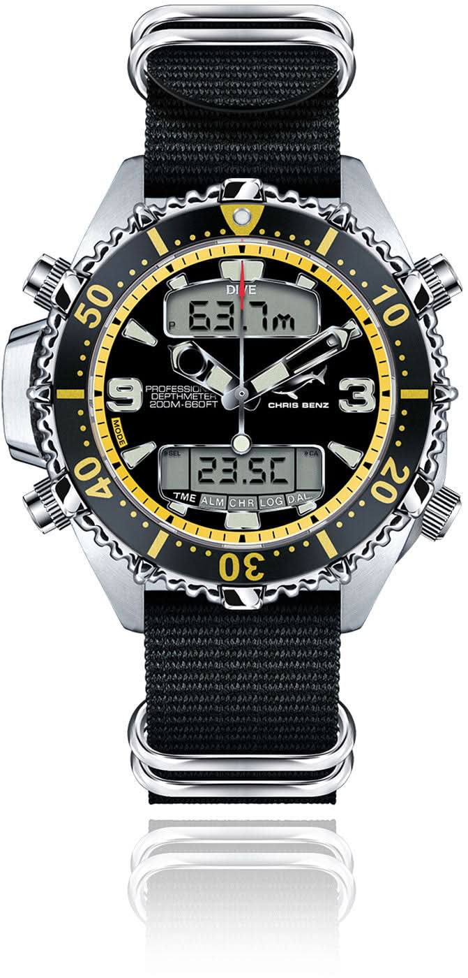 Chris Benz CB-D200X-Y-NBS Men's Watch • 200m • Sapphire Crystal