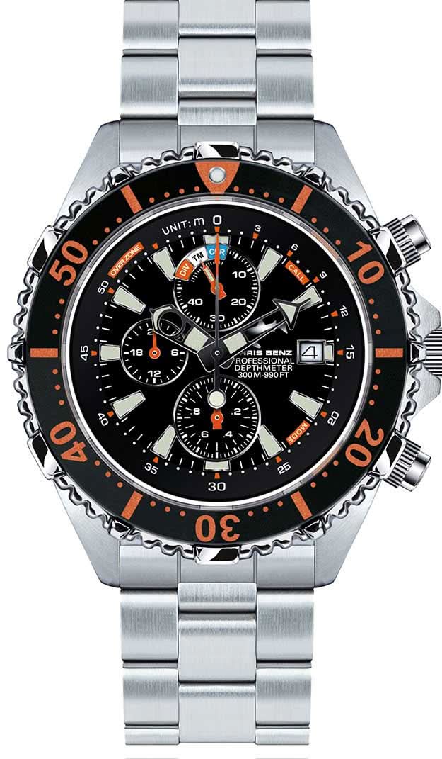 Chris Benz Depthmeter CB-C300-O-MB Watch • 300m • Sapphire Crystal
