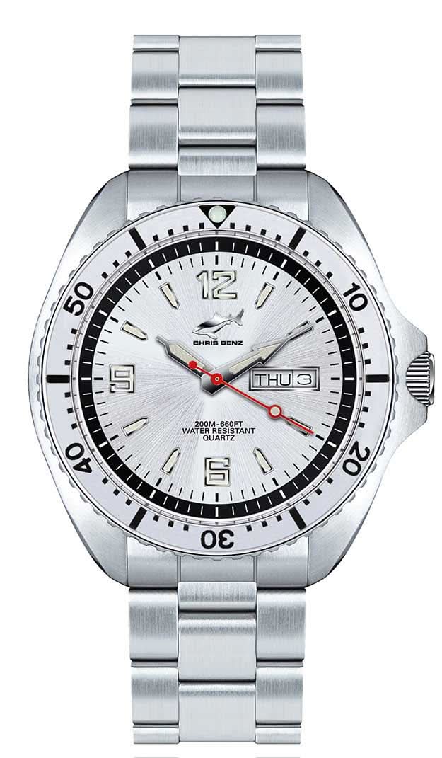Chris Benz One CBO-SI-MB-SI Men's Watch • 200m Water Resistant • Sapphire Crystal