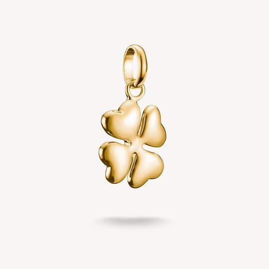 Charm pendant, 3D lucky clover in gold-plated silver - Thomas Sabo Model: CC1236-413-36