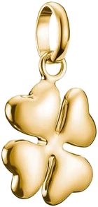 Thomas Sabo Charm Pendant, 3D Lucky Clover in Gold-Plated Silver