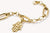 Thomas Sabo Charm Pendant, Hamsa, with white gemstones, made of silver, gold-plated