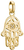 Thomas Sabo Charm Pendant, Hamsa, with white gemstones, made of silver, gold-plated