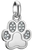 Thomas Sabo Charm Pendant, Paw with White Gemstones, Made of Silver