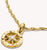 Thomas Sabo Charm Pendant, compass with stars and white gemstone, made of silver, gold plated