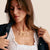 Thomas Sabo Charm Pendant, compass with stars and white gemstone, made of silver, gold plated