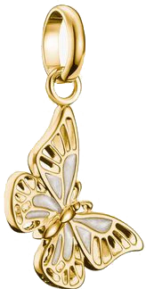Thomas Sabo Charm Pendant, Butterfly, Sterling Silver, Gold Plated