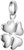 Charm pendant, 3D lucky clover in silver - Thomas Sabo Model: CC1236-001-21