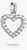 Charm Pendant, Heart with Gemstones Set in Silver - Thomas Sabo Model: CC1237-051-14